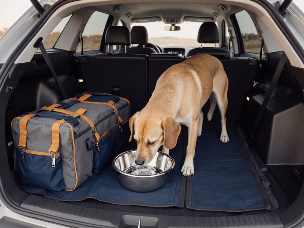 dog_drinking_water_in_suv_cargo_area