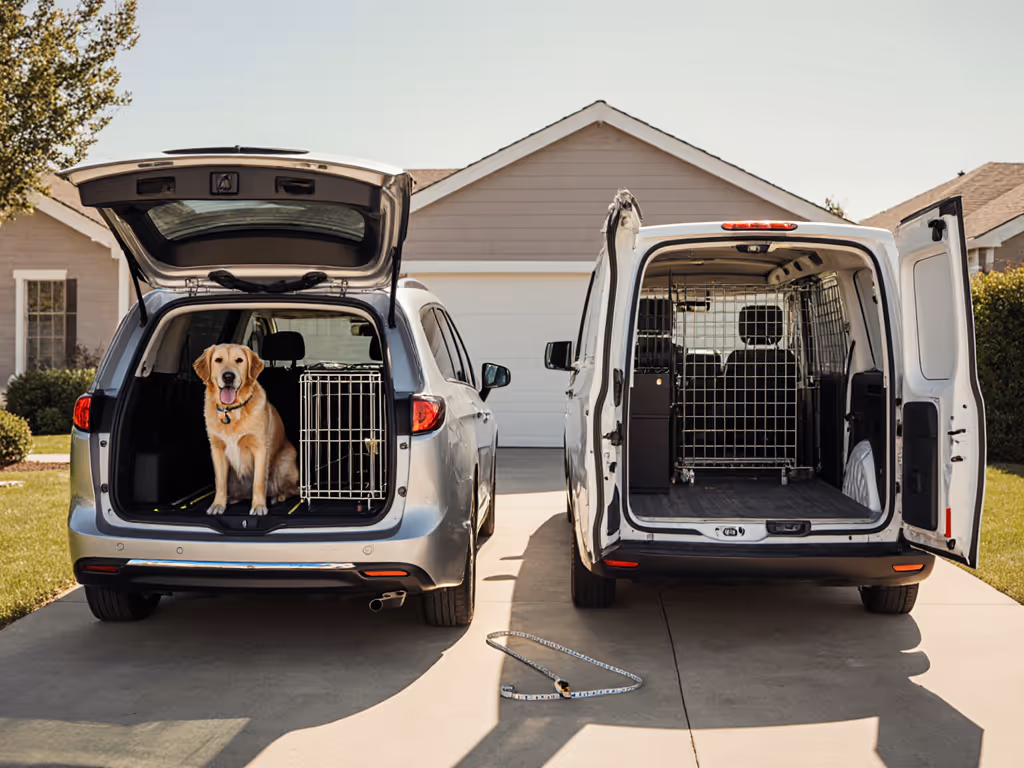 Minivan vs Commercial Van: Dog Accessories Perfect Fit